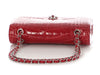 Chanel Medium/Large Red Shiny Alligator Classic Double Flap