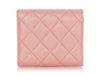 Chanel Iridescent Pink Quilted Caviar Compact Wallet