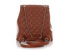 Chanel Medium Brown Quilted Calfskin Duma Pockets Drawstring Backpack