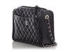 Chanel Black Quilted Shiny Calfskin Camera Bag