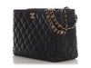 Chanel Small Black Quilted Soft Caviar Coco First Shopping Tote