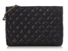 Chanel Small Black Quilted Soft Caviar Coco First Shopping Tote