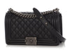 Chanel Old Medium Black Quilted Calfskin Boy