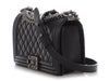 Chanel Old Medium Black Quilted Calfskin Boy