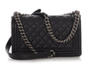 Chanel Old Medium Black Quilted Calfskin Boy