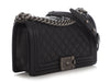 Chanel Old Medium Black Quilted Calfskin Boy