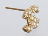 Chanel Small Pearl Logo Pierced Earrings