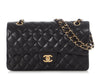 Chanel Medium/Large Black Quilted Lambskin Classic Double Flap