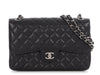 Chanel Jumbo Black Quilted Caviar Classic Double Flap