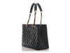 Chanel Black Quilted Caviar Grand Shopping Tote GST