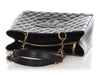 Chanel Black Quilted Caviar Grand Shopping Tote GST