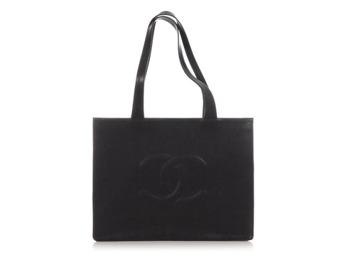 Chanel Vintage XL Black Caviar Tote