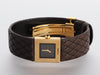 Chanel 18K Yellow Gold Brown Matelassé Leather Watch 19mm