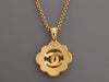 Chanel Vintage Long Pearl Logo Medallion Pendant Necklace