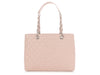 Chanel Light Pink Quilted Caviar Grand Shopping Tote GST