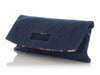 Chanel Vintage Quilted Denim Foldover Clutch