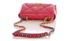 Chanel Small/Medium Pink Quilted Lambskin 19 Flap