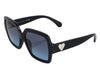 Chanel Dark Navy Heart Sunglasses