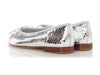 Chanel Silver Mirror Effect Python Ballet Flats