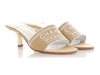 Chanel Beige Fabric Mules