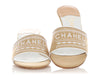 Chanel Beige Fabric Mules