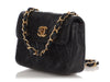 Chanel Vintage Extra Mini Black Quilted Lambskin Flap