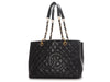 Chanel Black Quilted Caviar Grand Shopping Tote GST