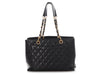 Chanel Black Quilted Caviar Grand Shopping Tote GST