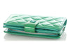 Chanel Green Quilted Patent L-Zip Pocket Wallet