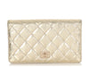 Chanel Gold Distressed Quilted Calfskin Reissue Yen Continental Leather Wallet