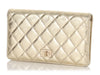 Chanel Gold Distressed Quilted Calfskin Reissue Yen Continental Leather Wallet