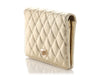 Chanel Gold Distressed Quilted Calfskin Reissue Yen Continental Leather Wallet