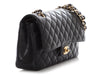 Chanel Medium/Large Black Quilted Caviar Classic Double Flap