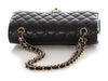 Chanel Medium/Large Black Quilted Caviar Classic Double Flap