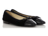 Chanel Black Velvet Ballet Flats