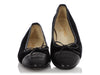 Chanel Black Velvet Ballet Flats