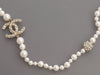 Chanel Long Pearl and Crystal Logo Necklace