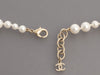 Chanel Long Pearl and Crystal Logo Necklace