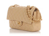 Chanel Medium/Large Beige Quilted Lambskin Classic Double Flap