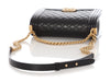 Chanel Old Medium Black Quilted Caviar Boy Bag