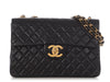 Chanel Vintage XL Jumbo Black Quilted Lambskin Classic Flap