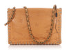 Chanel Tan Whipstitched Embossed Flap