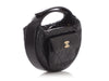 Chanel Black Quilted Caviar Mini Round Polly Pocket Pouch Hobo