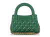 Chanel Green Quilted Calfskin Nano Kelly