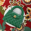 Chanel Green Quilted Calfskin Nano Kelly