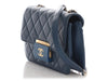 Chanel Blue Quilted Calfskin Crossbody