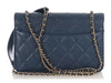 Chanel Blue Quilted Calfskin Crossbody