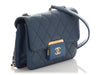 Chanel Blue Quilted Calfskin Crossbody