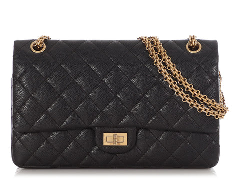 Chanel Black Quilted Caviar Reissue 226