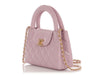 Chanel Small Pink Part-Quilted Lambskin Nano Kelly